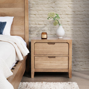 Laguna Natural Maple 2 Drawer Nightstand - Ornate Home