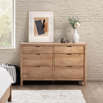 Laguna Natural Maple 6 Drawer Dresser - Ornate Home