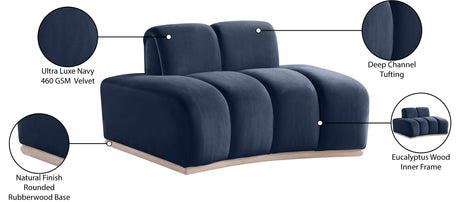 Laguna Navy/Natural Upholstered Chair - Ornate Home