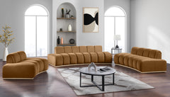Laguna Saddle/Natural 106" Velvet Upholstered Sofa - Ornate Home