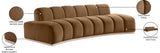Laguna Saddle/Natural 106" Velvet Upholstered Sofa - Ornate Home