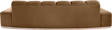 Laguna Saddle/Natural 106" Velvet Upholstered Sofa - Ornate Home