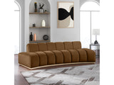 Laguna Saddle/Natural 106" Velvet Upholstered Sofa - Ornate Home