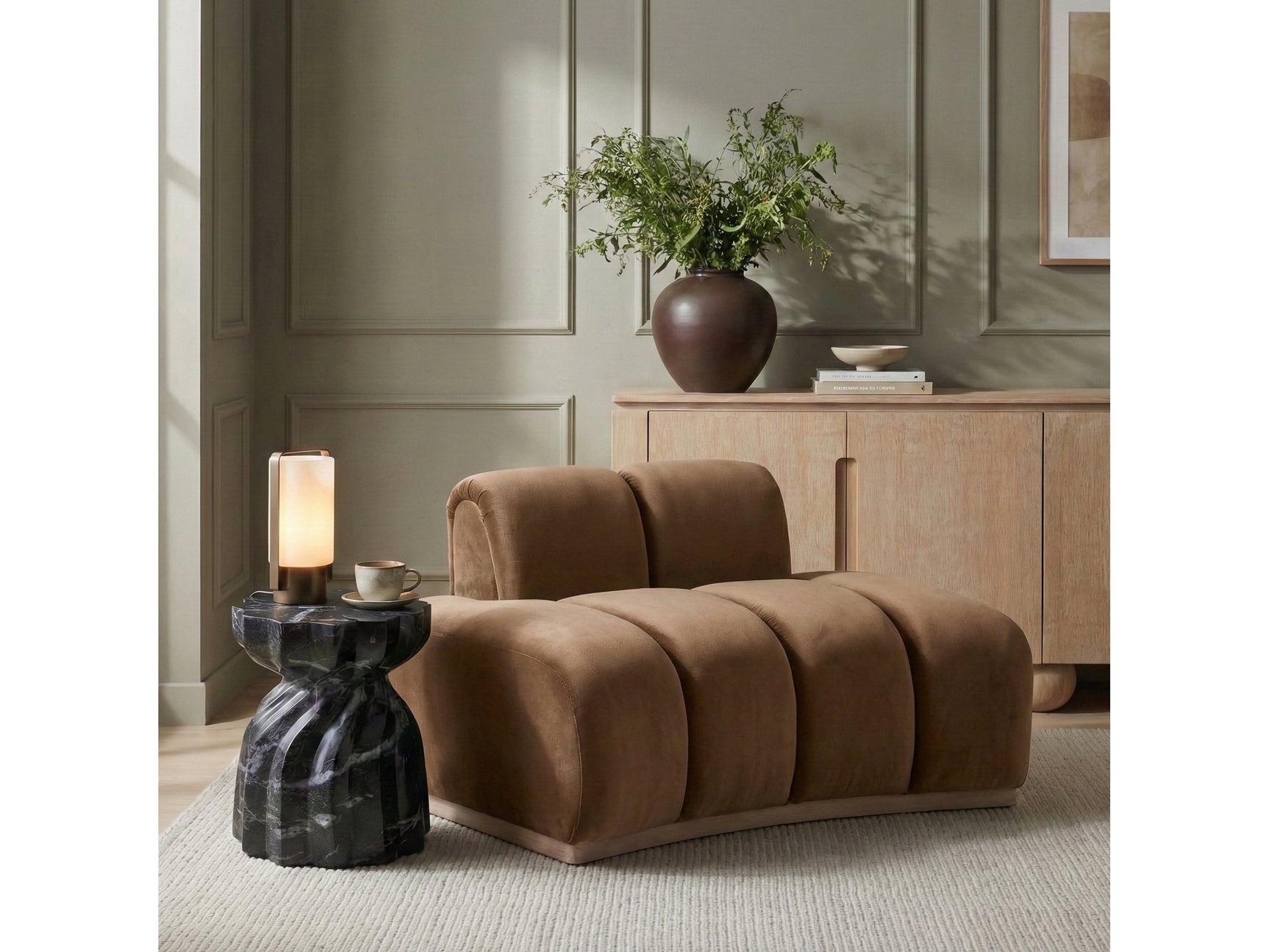 Laguna Saddle/Natural Upholstered Chair - Ornate Home