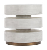 Laha Oak White Side Table - Ornate Home