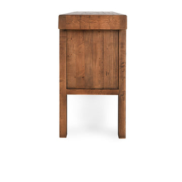 Lahey Mission Brown Solid Wood 11 Dwr Rectangle Console Table - Ornate Home