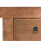 Lahey Mission Brown Solid Wood 11 Dwr Rectangle Console Table - Ornate Home