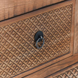 Lahey Mission Brown Solid Wood 11 Dwr Rectangle Console Table - Ornate Home