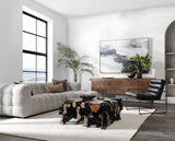 Lahey Mission Brown Solid Wood 11 Dwr Rectangle Console Table - Ornate Home