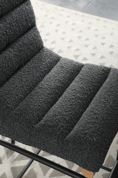 Lahni Dark Gray 18"W Boucle Fabric Counter Height Chair - Ornate Home