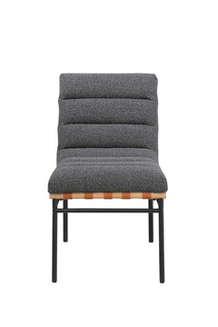 Lahni Dark Gray 19"W Boucle Fabric Dining Chair (Set of 2) - Ornate Home