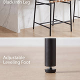 Lahni Gray 18"W Boucle Fabric Counter Height Stool (Set of 2)