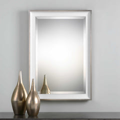 Lahvahn White/Silver Mirror - Ornate Home