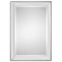 Lahvahn White/Silver Mirror - Ornate Home