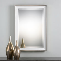 Lahvahn White/Silver Mirror - Ornate Home