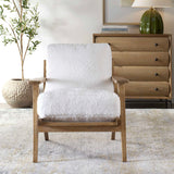 Laid Back White Sheepskin Accent Chair - Ornate Home