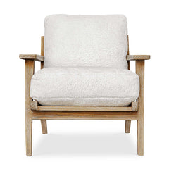Laid Back White Sheepskin Accent Chair - Ornate Home