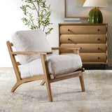 Laid Back White Sheepskin Accent Chair - Ornate Home