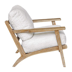 Laid Back White Sheepskin Accent Chair - Ornate Home