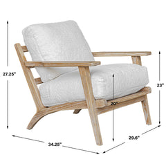 Laid Back White Sheepskin Accent Chair - Ornate Home