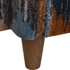 Lainey Blue/Brown/Orange Upholstered Ikat Armchair - Ornate Home