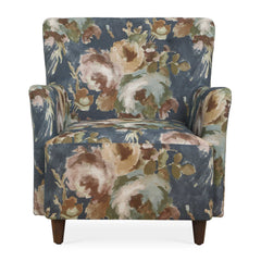 Lainey Blue Floral Upholstered Armchair - Ornate Home