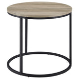 Lainey Distressed Pine Round Occasional Side End Table - Ornate Home