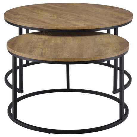 Lainey Mango 2-piece Round Nesting Coffee Table - Ornate Home