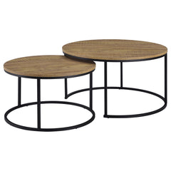 Lainey Mango 2-piece Round Nesting Coffee Table - Ornate Home