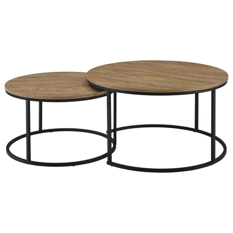 Lainey Mango 2-piece Round Nesting Coffee Table - Ornate Home