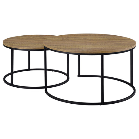 Lainey Mango 2-piece Round Nesting Coffee Table - Ornate Home