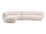 Lake Cream Chaise Sectional - Ornate Home