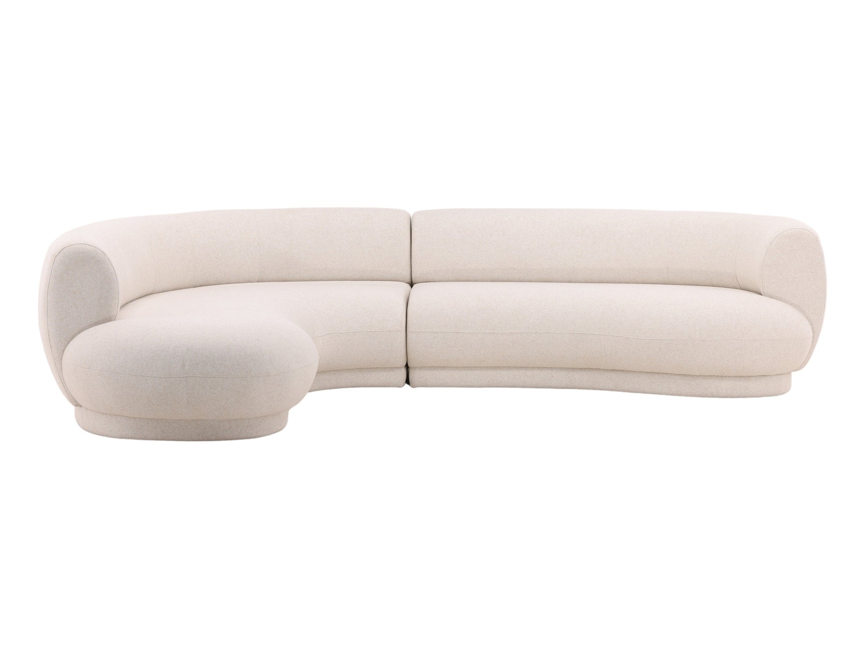 Lake Cream Chaise Sectional - Ornate Home