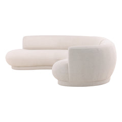 Lake Cream Chaise Sectional - Ornate Home