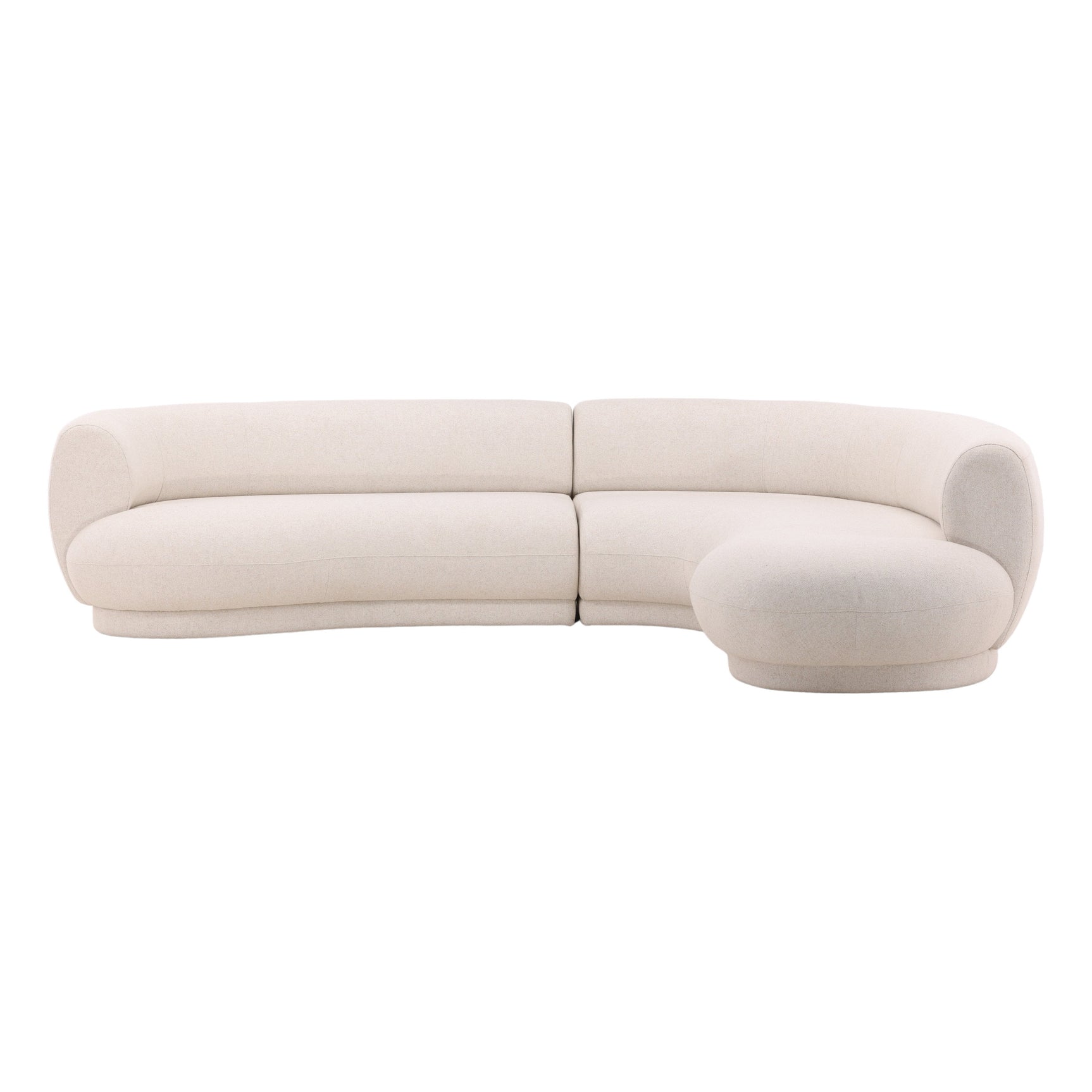 Lake Cream Chaise Sectional - Ornate Home