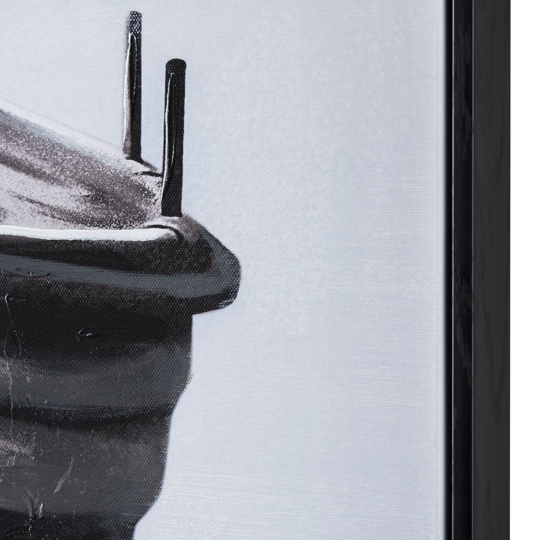 Lake It Easy Black/White Canvas