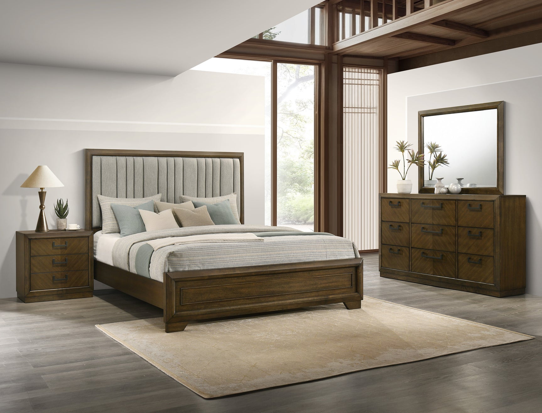 Lakecrest Brown Panel Bedroom Set - Ornate Home