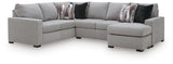 Lakepoint Nickel 2-Piece Sectional w/ Chaise - Ornate Home