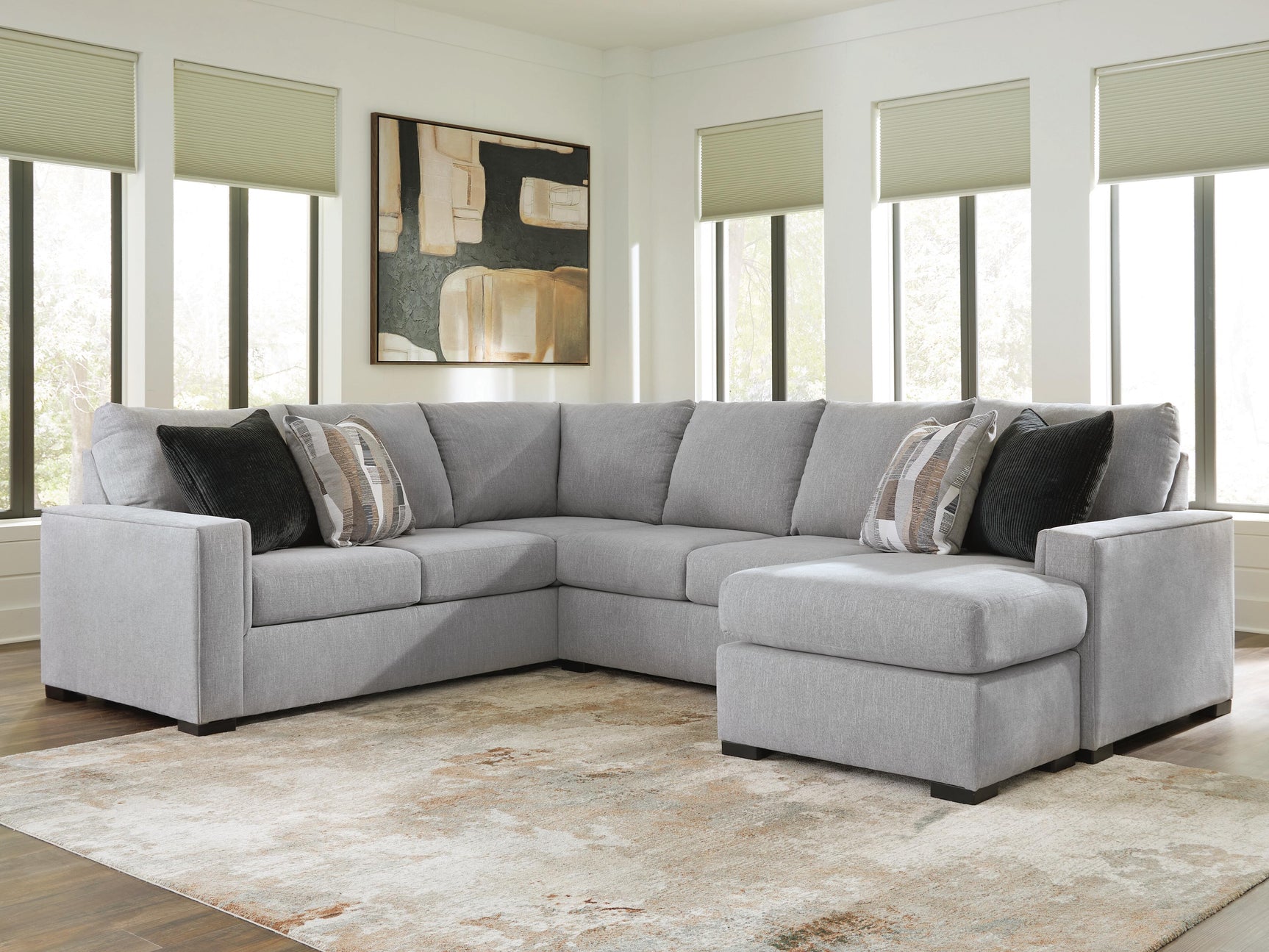Lakepoint Nickel 2-Piece Sectional w/ Chaise - Ornate Home