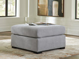 Lakepoint Nickel Oversized Accent Ottoman - Ornate Home