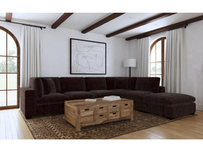 Lakeview Chocolate 6-piece Upholstered Modular Sectional - Ornate Home