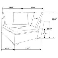 Lakeview Chocolate 6-piece Upholstered Modular Sectional - Ornate Home