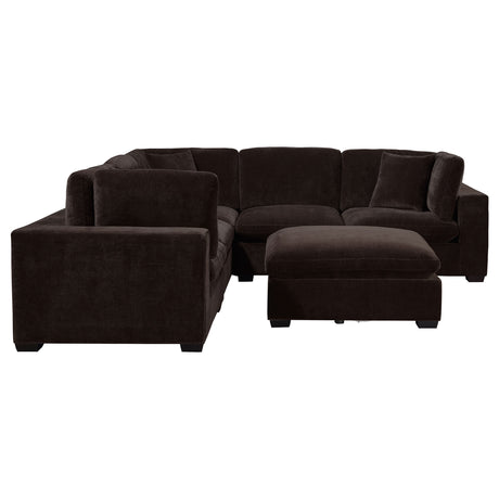 Lakeview Dark Chocolate 5-piece Modular Sectional Sofa - Ornate Home
