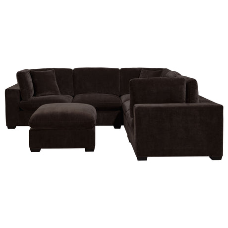 Lakeview Dark Chocolate 5-piece Modular Sectional Sofa - Ornate Home