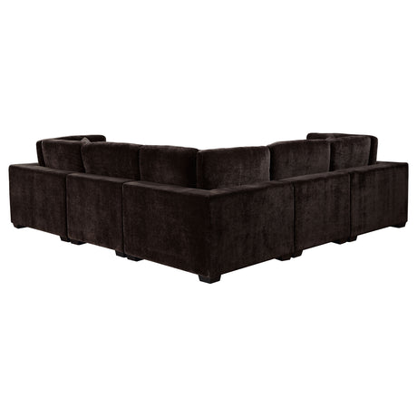 Lakeview Dark Chocolate 5-piece Modular Sectional Sofa - Ornate Home