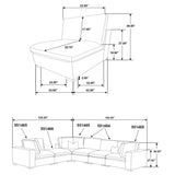 Lakeview Dark Chocolate 5-piece Modular Sectional Sofa - Ornate Home