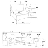 Lakeview Dark Chocolate 5-piece Modular Sectional Sofa - Ornate Home