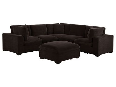 Lakeview Dark Chocolate 6-piece Modular Sectional Sofa - Ornate Home
