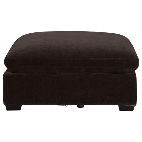Lakeview Dark Chocolate Ottoman - Ornate Home