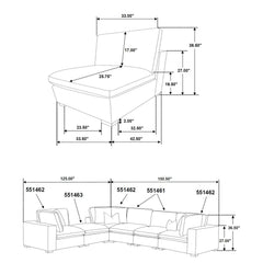 Lakeview Ivory 6-piece Modular Sectional Sofa - Ornate Home